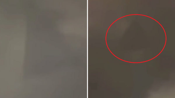 上海天空出現「神祕三角黑色UFO」，影片曝光！網友嚇傻：「輪廓好清楚」