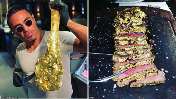 他到「撒鹽哥」牛排館吃飯，一餐吃到141萬元哭太貴，炫出帳反被網友批：真沒品