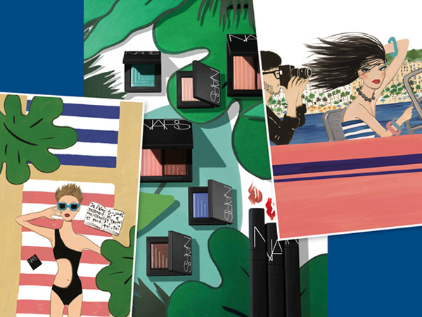 NARS夏彩與紐約插畫家Konstantin Kakanias合作 穿梭海灘、星空、池邊、遊艇，亮眼時髦出擊