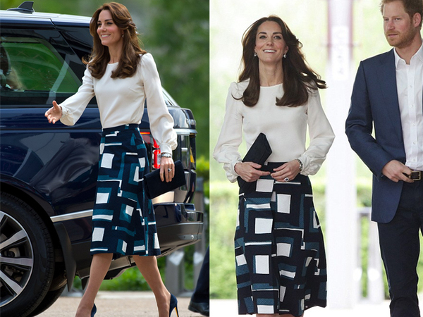 凱特王妃平價時尚作風不變！這件復古圓裙完全可以投資