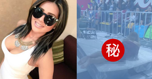 (影)爆乳女星上節目大走光...疑似沒穿內褲！！　上節目一撲露下體全都露 「妹妹」赤裸見客...現場觀眾看了都害羞