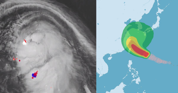 快訊! 泰利颱風持續變胖增強，北台灣首當其衝，氣象局警告:7級風暴風接近台灣威脅很大，做好防颱準備!