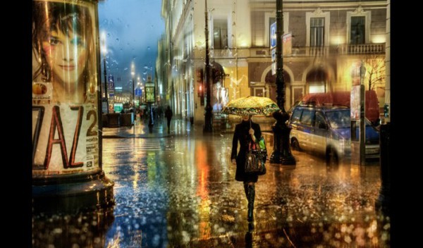 漫步在光影絢麗的大雨之中 油畫質感的浪漫雨景攝影集