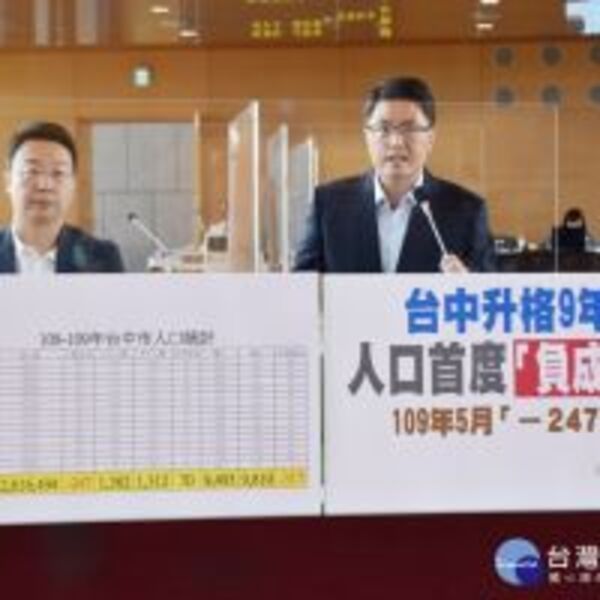 台中合併後今年5月首度人口負成長　盧秀燕：首季人口成長六都第二