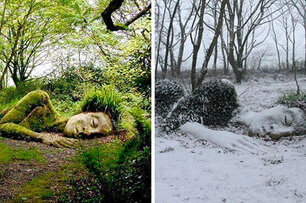 驚艷！英格蘭失落花園的巨型 「活雕塑」，隨著季節的變換改變著裝風格