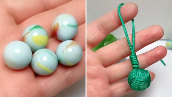 國小時候玩的彈珠不要丟，教你做成美美的小球吊飾！
