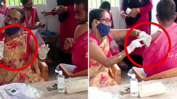 印度護士邊聊天邊工作，給接種者注射了一劑「空氣」新冠疫苗，下場曝光！