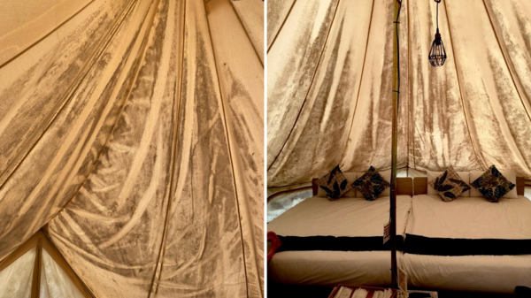 為了五星帳篷花9400！結果住到「發霉帳篷」，退房還得賠2800？網友一聽全氣炸！