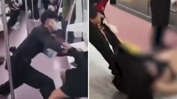 女乘客被保安「暴力拖跩至車外」，衣服拉扯到只剩下內褲，目擊者：「女孩被誤會還被打」地鐵回應了