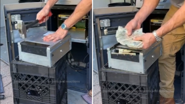 他花8300買老舊提款機，把內部撬開後竟然找到「一大疊鈔票」！