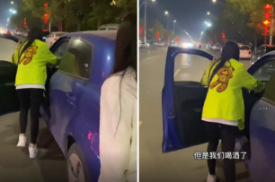 ３個女生喝酒擔心酒駕「馬路上推車」回家，影片曝光，網友傻眼：這樣算酒駕嗎？