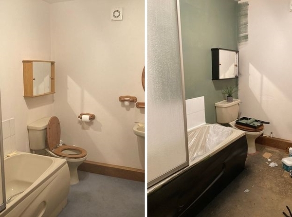 只用3天時間！英國媽媽花1800元改造浴室，網直呼：「簡約變輕奢」