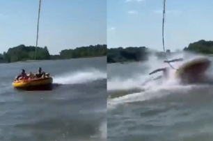 影／High玩拖曳橡皮艇遭水上摩托車側面撞上慘死　驚悚影片曝光