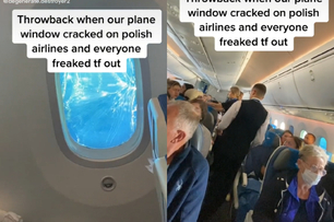 空中驚魂！飛機才準備降落「窗戶竟崩裂」　乘客見恐怖瞬間嚇逃