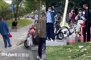 影片曝光！上海男當街「拿刀狠割女子喉嚨」她裸下半身倒血泊