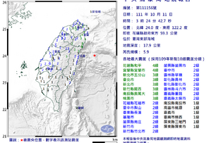 凌晨遭5.9強震嚇醒？氣象局回應：餘震不排除4.5以上