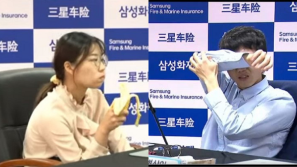 南韓女棋士淡定吃蕉闖決賽！對手輸到崩潰大哭「狂自搧耳光」