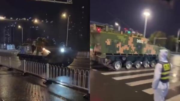 白紙革命／出動鎮暴？驚傳裝甲車「現蹤徐州街頭」準備開往上海