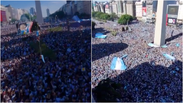 世足／阿根廷奪冠「200萬人瘋狂衝上街」首都癱瘓　民眾爬柱子尖叫慶祝