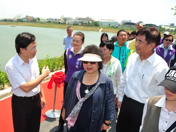 永安滯洪池竣工啟用　陳菊盼解決當地淹水問題