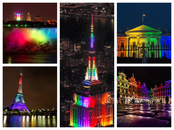 彩虹霓燈串起愛：全球各地地標亮起彩虹燈，弔念奧蘭多槍擊案罹難者