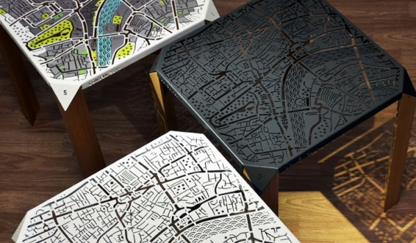 讓我們看著地圖一起遙想倫敦　Hasan Agar設計感地圖邊桌