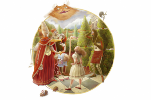 俄羅斯設計師充滿戲劇張力的插畫 打造另類《愛麗絲夢遊仙境》