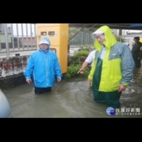 台南溪北地區豪雨成災　李孟諺視察並嚴防災情擴大