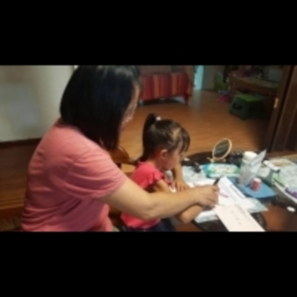 「想起媽媽」的一幅畫