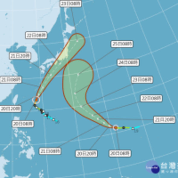 颱風浣熊、博羅依往北轉　無侵襲台灣機率