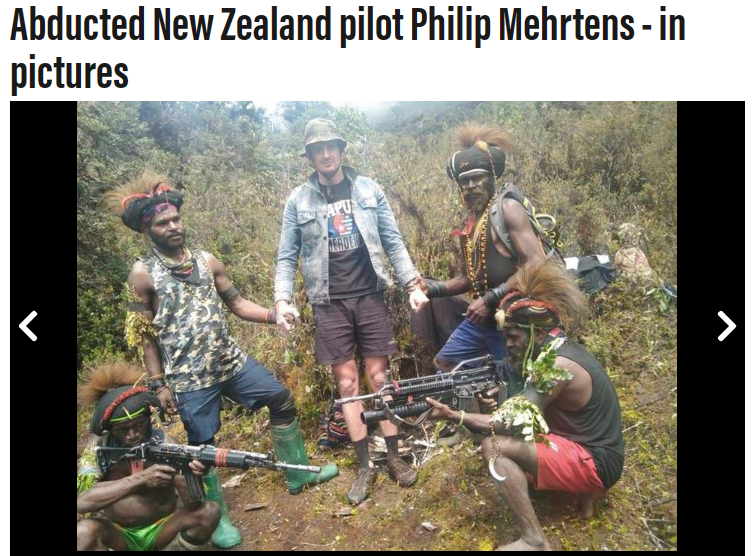 紐西蘭飛行員梅滕斯2月初慘遭印尼叛黨「挾持1個月」