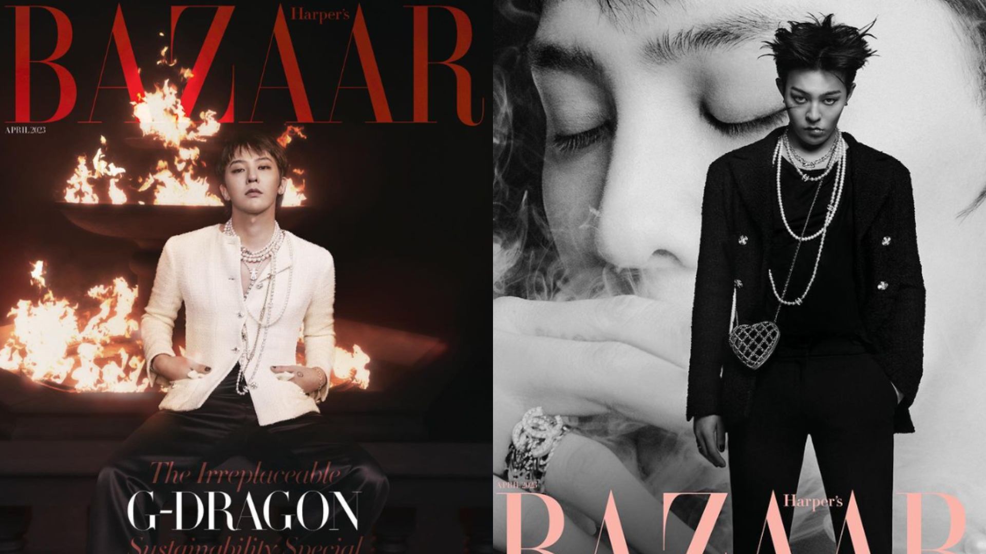 G-Dragon拍攝時尚雜誌《Harper's BAZAAR》4月號封面