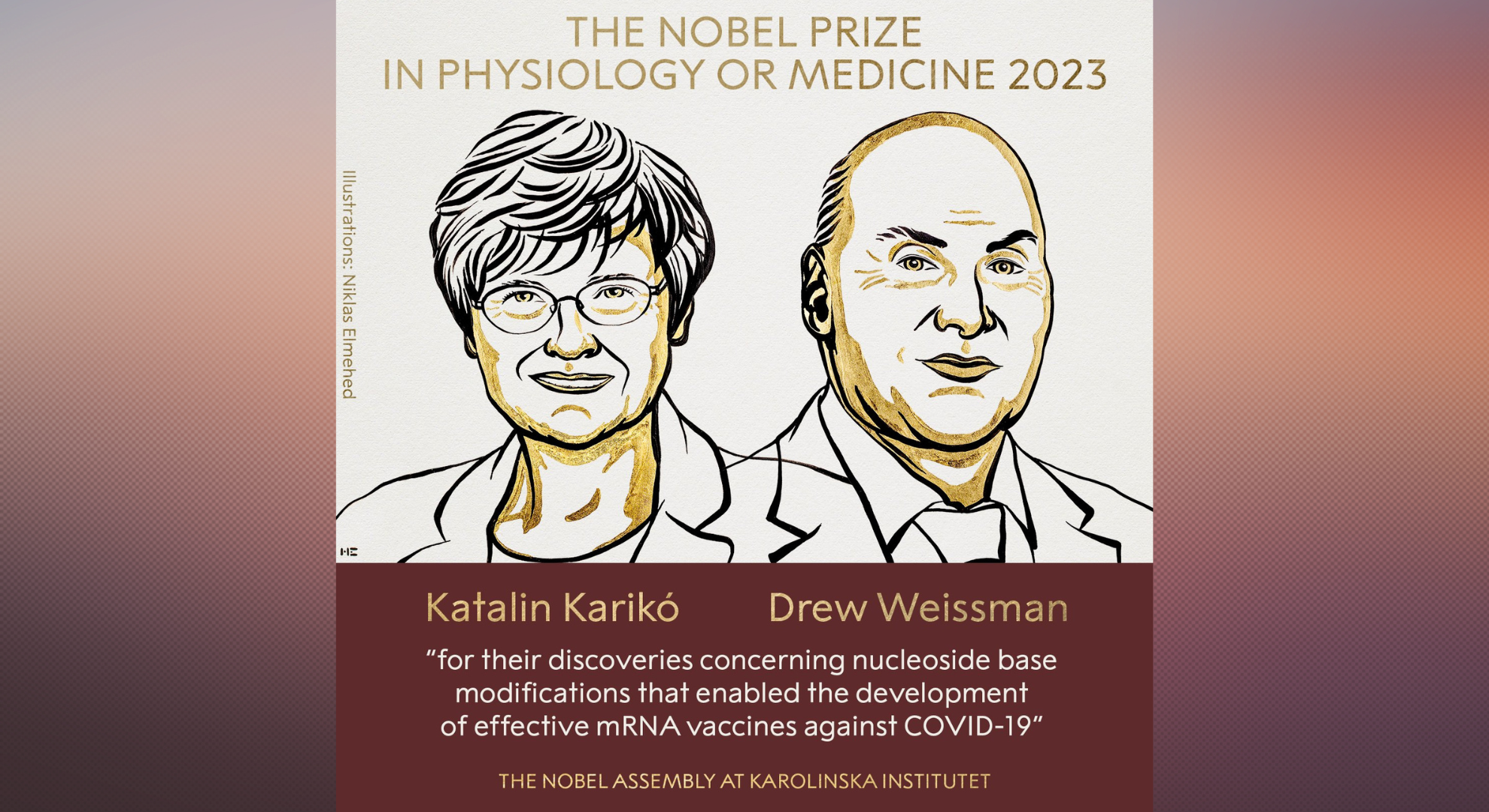 2023諾貝爾生醫獎揭曉！2學者「開發mRNA」促成新冠疫苗　共獲殊榮
