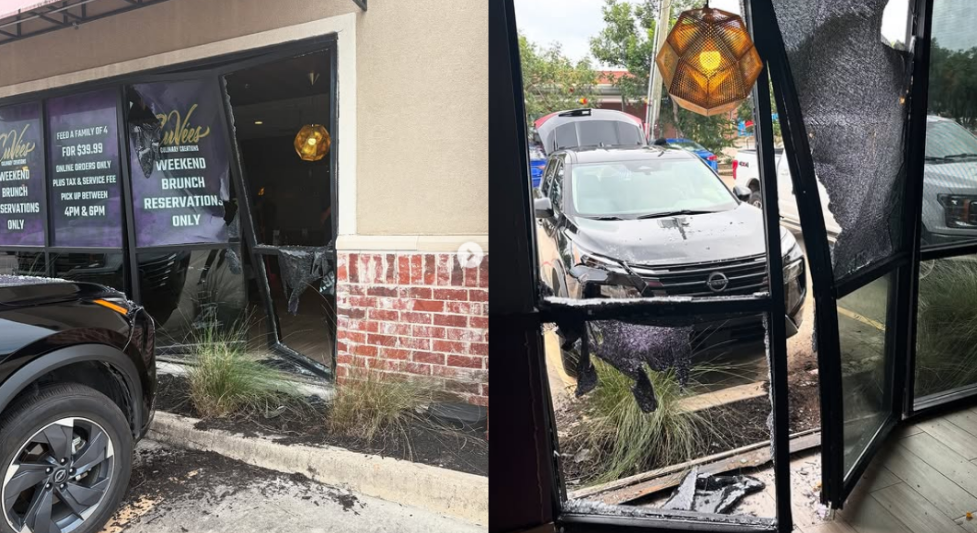 網紅拍吃播突遭失控車輛衝撞