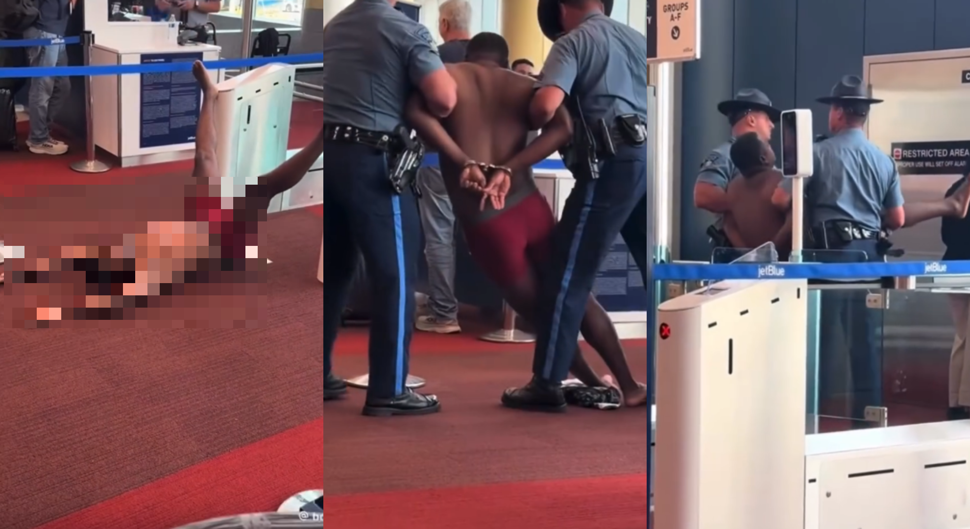 波士頓機場乘客失控！「脫光做瑜伽」嚇壞眾人　誇張畫面曝光