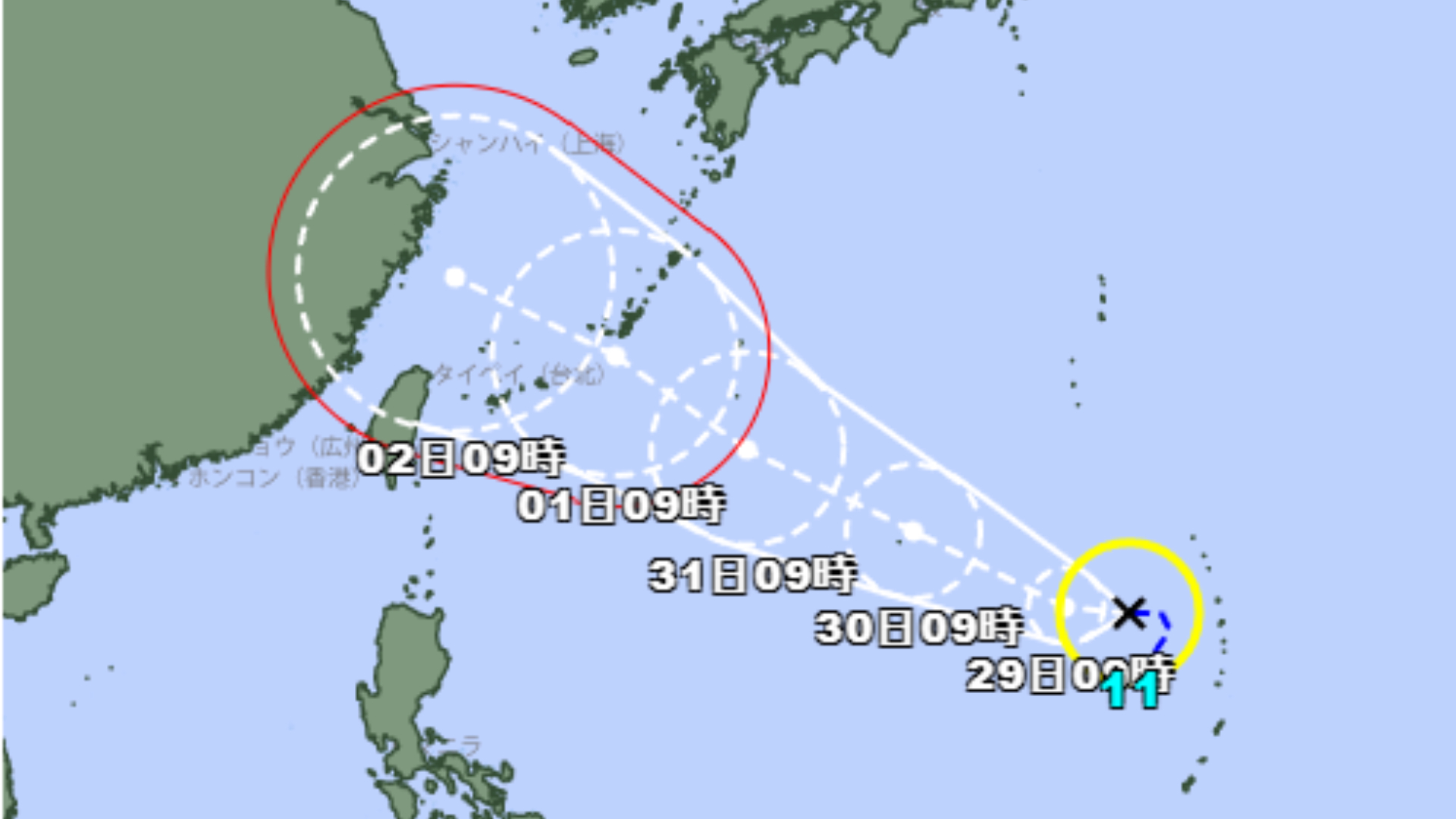 3颱共舞！日氣象廳：第11號颱風「海葵」生成　蘇拉恐被卡死在海上