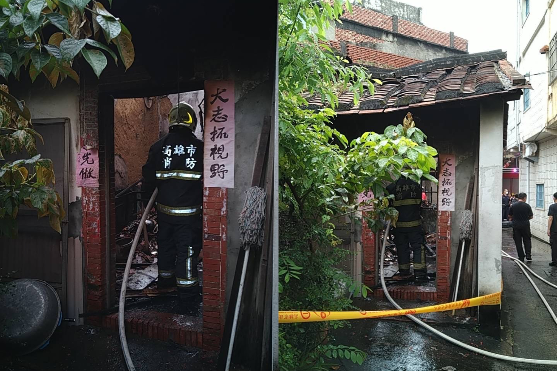 高雄「無人民宅」爆火警！火勢撲滅竟驚見焦屍　獨居男活活被燒死