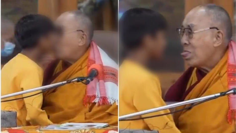 達賴喇嘛伸舌問男童「你可以吸我的舌頭嗎？」　官方道歉：無害且俏皮