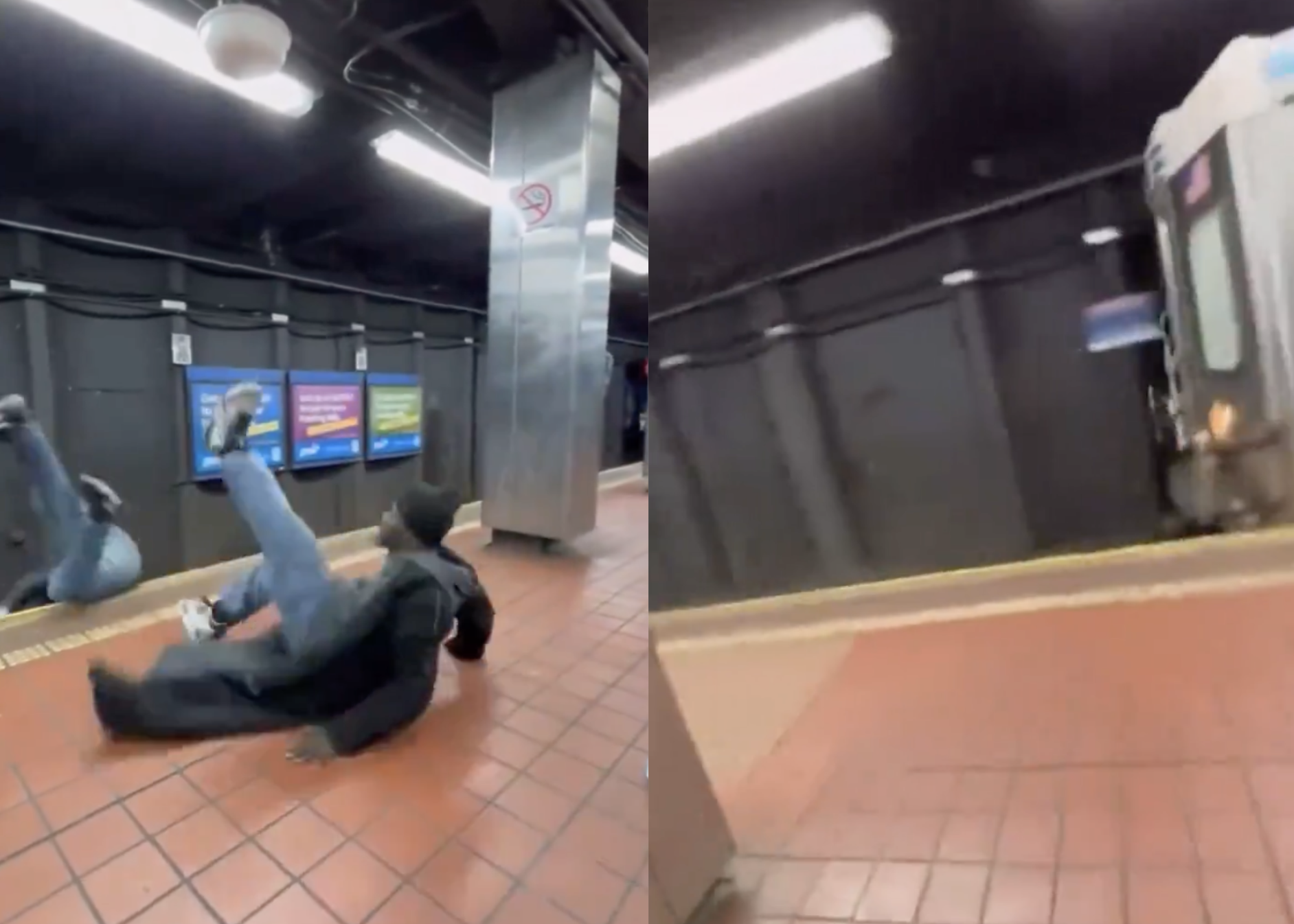 美男子打架被推擠掉下月台！下秒列車進站遭碾慘死　驚悚瞬間影片曝光