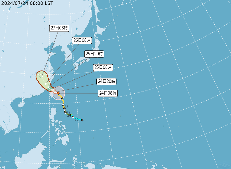 不斷更新／公佈了！凱米強颱襲台　全台22縣市25日停班停課