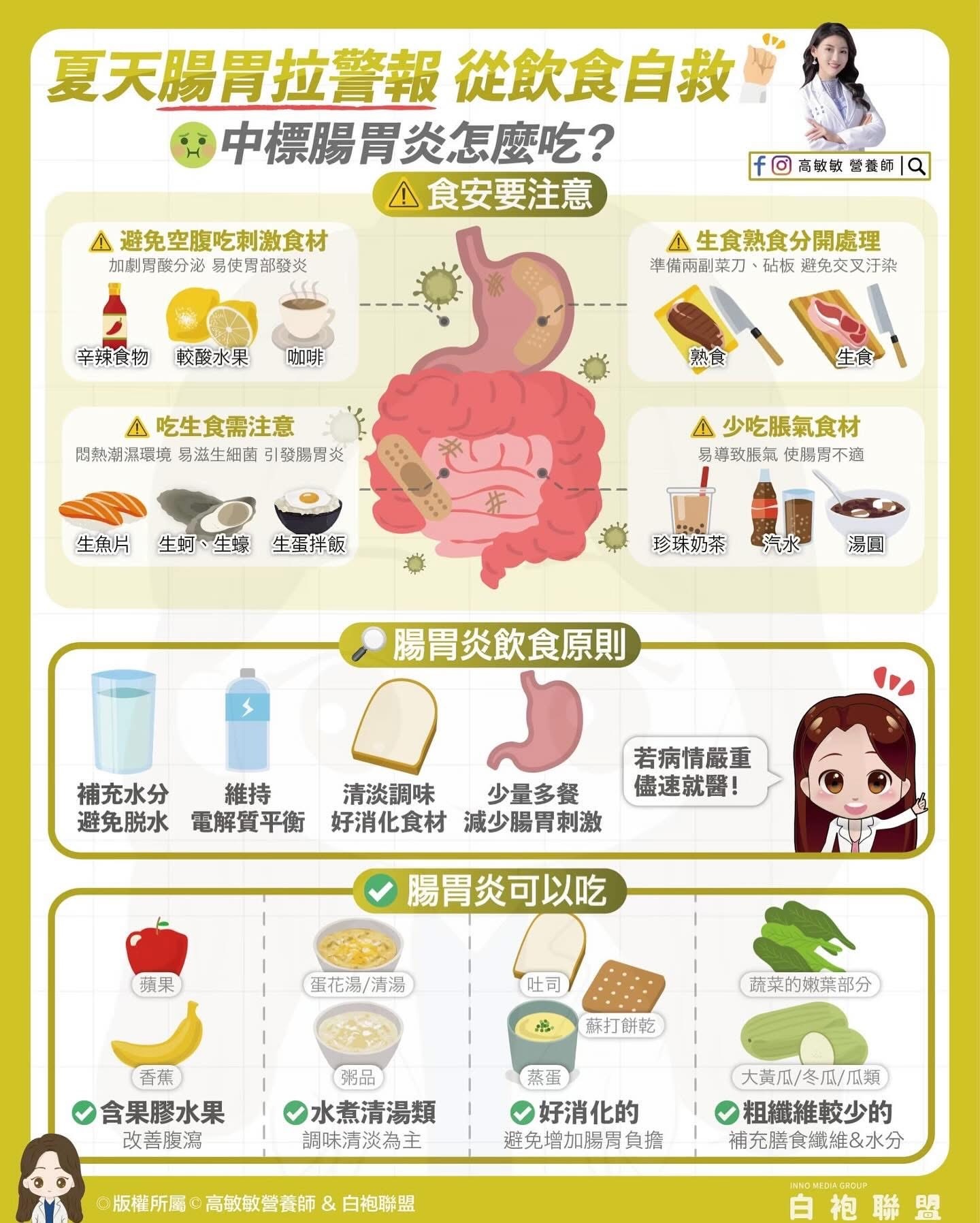 腸胃炎患者只能吃粥？營養師揭「5飲食原則」　這些食物也能選擇