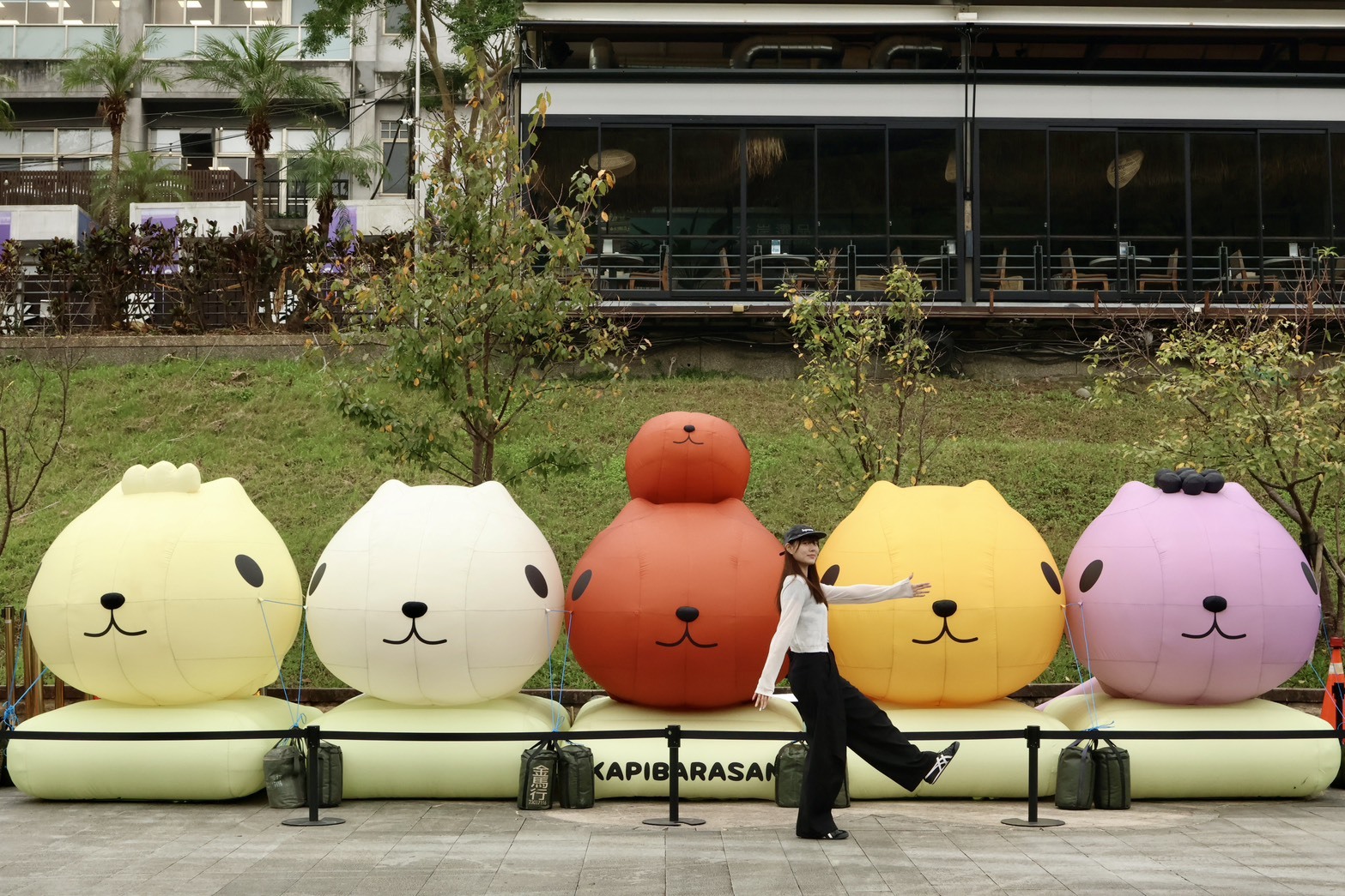 新北碧潭「水豚君」地景裝置展！12公尺高超萌水上裝置亮相