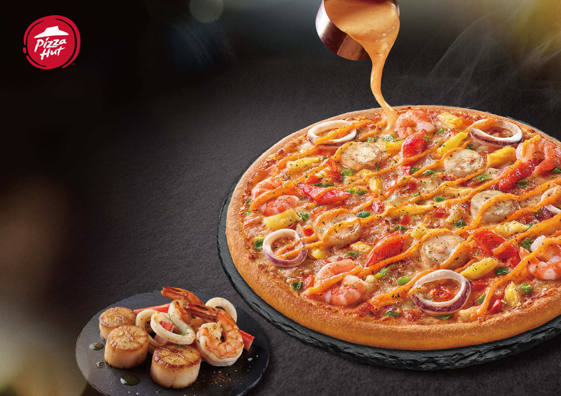  必勝客全新美味登場！「丸勝日式章魚燒比薩」與「千島海鮮盛宴比薩」限量上市