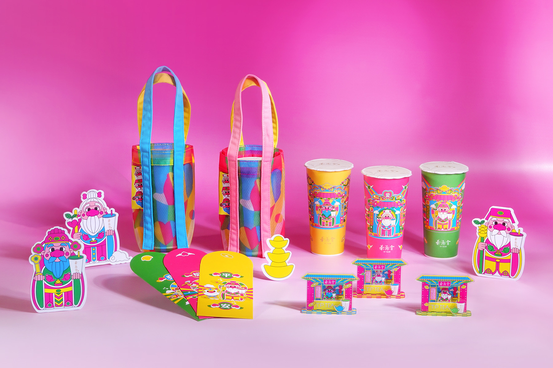 **茶湯會攜手插畫家推出神明聯名商品，冬季限定飲品回歸**